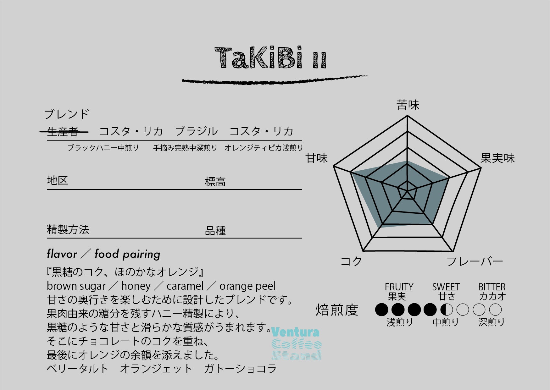 TaKiBi Ⅱ(original blend/中煎り)